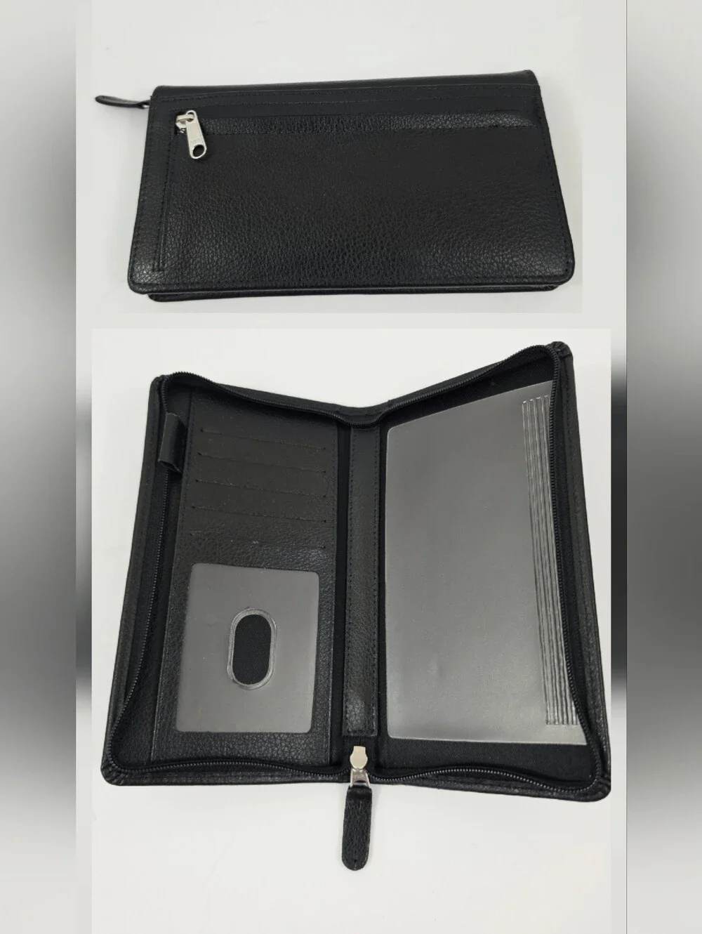 New 100% Geniune Leather Zippered Wallet